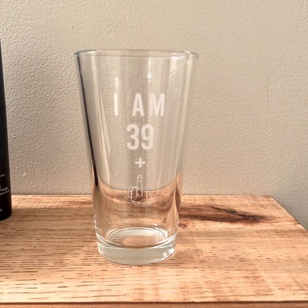 40 Year Birthday Gift - Glass